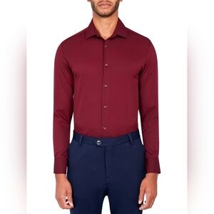 Brooklyn Brigade CABERNET SOLID CEREMONY DRESS SHIRT NWT